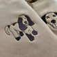 Custom Photo Hoodie, Embroidered Dog Outline Sketch on Jumper, Personalised Pet Portrait From Picture Sweatshirt, Dog Mom Hoody, Couple Gift