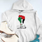 Palestine Arabic Calligraphy Hoodie, Palestine Fist Flag Printed Hoody, Free Palestine Protest Jumper, Freedom for Gaza Adults Matching Tops