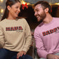 Mama Claus Daddy Claus Christmas Sweatshirt, Christmas Family Matching Sweater, Xmas Buffalo Plaid Printed Crewneck Tops, Christmas Eve Gift