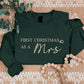 First Christmas Married Sweater, Our First Xmas Embroidered Mr and Mrs Jumper, Hen Do Wedding Party Mrs Outfit, Xmas Eve Gift Idea for Wifey