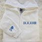 Personalised Zip Up Hoodie, Roman Numeral Custom Embroidered Jumper, Couple Matching Anniversary Date Hoody, Custom Initial Heart Sweatshirt