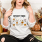Retro Halloween Dogs Sweatshirt, Spooky Vibes Printed Sweater, Cure Halloween Ghost Dogs Jumper, Dog Lover Gifts, Gothic Dogs Halloween Tops