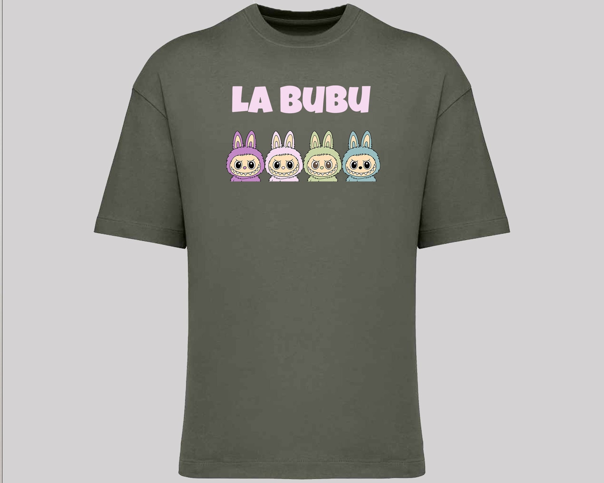 Labubu Graphic Oversize T-Shirt, Cool And Funny Cartoon Printed Tee, 100% Organic Cotton Gift For Men & Women M8427