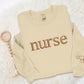 Personalised Embroidered Nurse Sweatshirt, Custom Nurse Initial Matching Sweater, Stethoscope on Sleeve Nurse Doctors Gift,