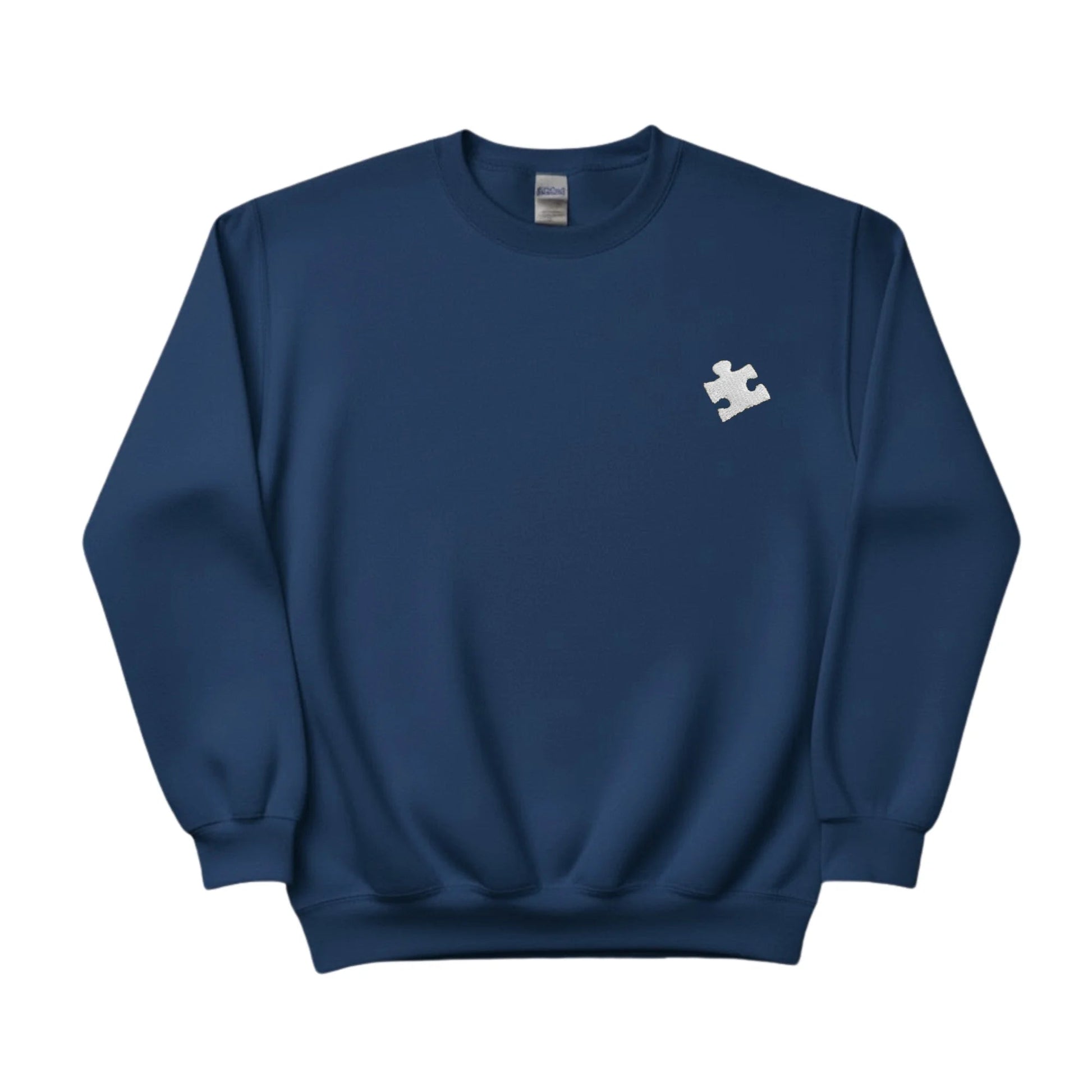 Heart Puzzle Sketch Embroidery SweatShirt - EWB103