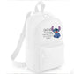 Stitch Bag, Cute Funny Quote Design Bagpack, Lilo & Stitch Lovers Gift For Kids & Teens, 600D Polyester Bag M8405