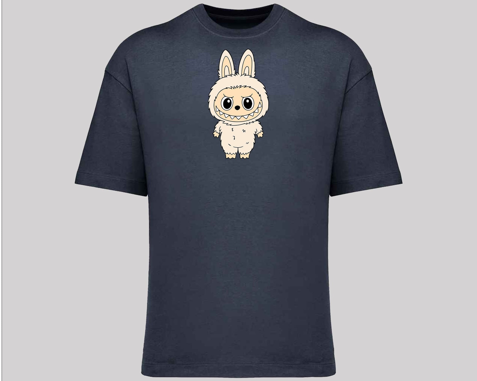 Labubu Oversized T-Shirt, Cute Streetwear Tee for Men & Women, 100% Organic Cotton Labubu Graphic Tee M8424