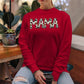 MAMA Sweatshirt, Buffalo Plaid Cow Print Word Mama Design Crewneck Jumper, Comfort Colors Women Sweatshirt, Mothers Day Gift,