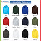 Custom Embroidered Full Zip Hoodie, Personalised Text/Logo/Design Hooded Jumper, Brand & Company Logo Zip up Hoody, Your Own Business Hoodie