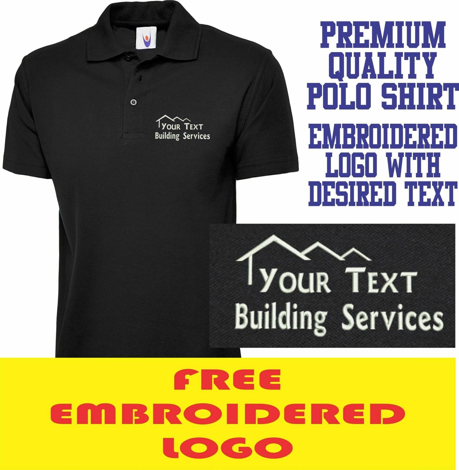 Custom Embroidered Men Polo Tshirt, Personalised Text/Design Shirt, Digitized Company Logo Monogrammed Polo Tee, Special Gift for Golf Lover