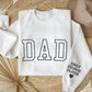 Personalised Dad Sweatshirt, Custom Kids Name On Sleeve Puff Printed Sweater, Embossed Fathers Day Jumper, Dad Birthday Gifts, New Dad Gift
