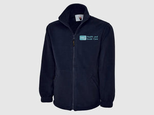 Embroidered Health And Social Care Jacket. Personalised Name Nurse Fleece, Healthcare Workers Uniform. Gift for Nurse, Students Nursing Gift