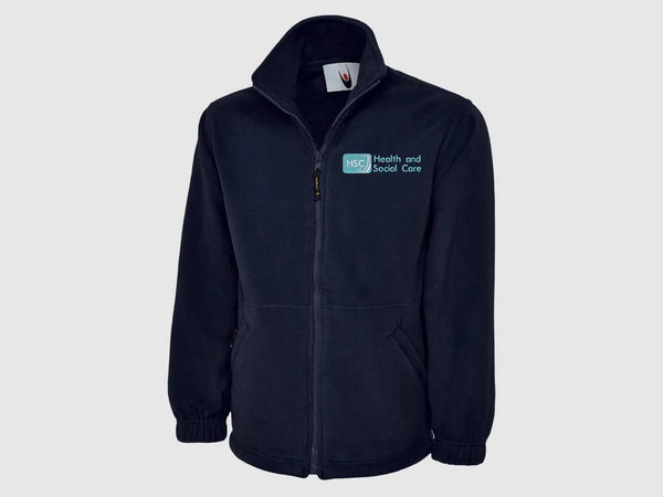 Embroidered Health And Social Care Jacket. Personalised Name Nurse Fleece, Healthcare Workers Uniform. Gift for Nurse, Students Nursing Gift