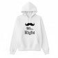 Mr Right Valentine’s Day Printed Hoodie - PW506