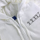 Personalised Zip Up Hoodie, Roman Numeral Custom Embroidered Jumper, Couple Matching Anniversary Date Hoody, Custom Initial Heart Sweatshirt