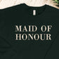 Maid of Honour Embroidered Jumper, Hen Party Bridesmaid Matching Sweatshirts, Bridal Shower Wedding Crewneck Sweaters, Gift for Bride Tribe