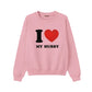 Custom I Love Text Printing Sweatshirt - PW1000