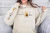 Mama Bear Hoodies. Personalised Mum Hoodie with Children Names on Sleeve. Mama Bear Jumpers, Hooded Sweaters for New Mum. Mother's Day Gifts