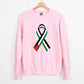 Freedom Palestine Sweatshirt, Palestine Flag Ribbon Sweater, Tribute To Palestine Muslims Jumper, Free Gaza Solidarity Protest Adult Shirts