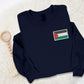 Palestine Flag Sweatshirt, Embroidered Palestine Crewneck Sweater, Comfort Colors Sweater, Support Palestine Freedom Gaza Protest Clothing