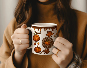 3D Halloween Pumpkin Spice Mug - P2620