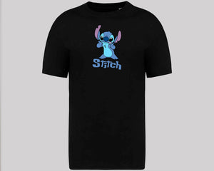 Stitch T-Shirt, Cute Alien Oversized Tee for Fans,100% Organic Cotton Unisex Graphic Shirt, Cool Cartoon Shirt for Stitch Lovers M8404
