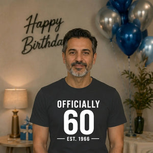 60th Birthday Gift Unisex Tshirt Officially 60 Est 1966