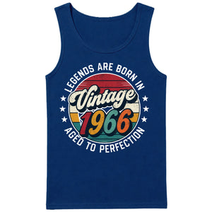 60th Birthday Present Tank Top Men Vintage 1966 Aged To Perfection