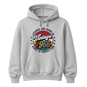 60th Birthday Present Unisex Hoodie Vintage 1966 Aged To Perfection
