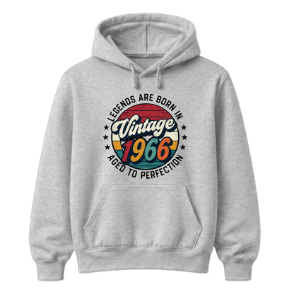 60th Birthday Present Unisex Hoodie Vintage 1966 Aged To Perfection