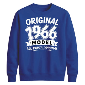60th Birthday Present Unisex Sweatshirt Original 1966 Model All Parts Original