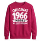 60th Birthday Present Unisex Sweatshirt Original 1966 Model All Parts Original
