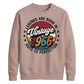 60th Birthday Present Unisex Sweatshirt Vintage 1966 Aged To Perfection