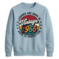60th Birthday Present Unisex Sweatshirt Vintage 1966 Aged To Perfection