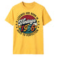 60th Birthday Present Unisex Tshirt Vintage 1966 Aged To Perfection