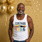 60th Birthday Tank Top Men Vintage 1966 Retro Mountain Sunset