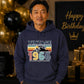60th Birthday Unisex Hoodie Vintage 1966 Retro Mountain Sunset