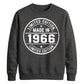 60th Birthday Unisex Sweatshirt Made in 1966 Limited Edition Vintage