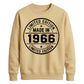60th Birthday Unisex Sweatshirt Made in 1966 Limited Edition Vintage