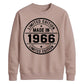 60th Birthday Unisex Sweatshirt Made in 1966 Limited Edition Vintage