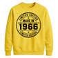 60th Birthday Unisex Sweatshirt Made in 1966 Limited Edition Vintage