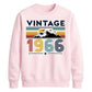 60th Birthday Unisex Sweatshirt Vintage 1966 Retro Mountain Sunset