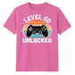 60th Birthday Unisex Tshirt Level 60 Unlocked Retro Gamer