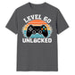 60th Birthday Unisex Tshirt Level 60 Unlocked Retro Gamer