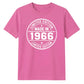 60th Birthday Unisex Tshirt Made in 1966 Limited Edition Vintage