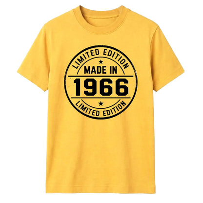 60th Birthday Unisex Tshirt Made in 1966 Limited Edition Vintage