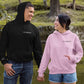 Matching Couple Hoodie, Custom One Year Anniversary Initial Heart Hoodie, Embroidered Roman Numeral Sweatshirt, GF BF Couple Matching Jumper