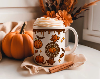 3D Halloween Pumpkin Spice Mug - P2620