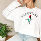 Palestine Sweatshirt, Free Palestine Flag Printed Sweater, Support Save Gaza Protest Save Palestine Clothing, Human Rights Freedom Jumper