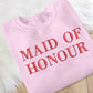 Maid of Honour Embroidered Jumper, Hen Party Bridesmaid Matching Sweatshirts, Bridal Shower Wedding Crewneck Sweaters, Gift for Bride Tribe